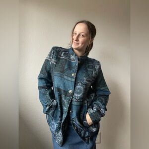 Blue Paisley Coat